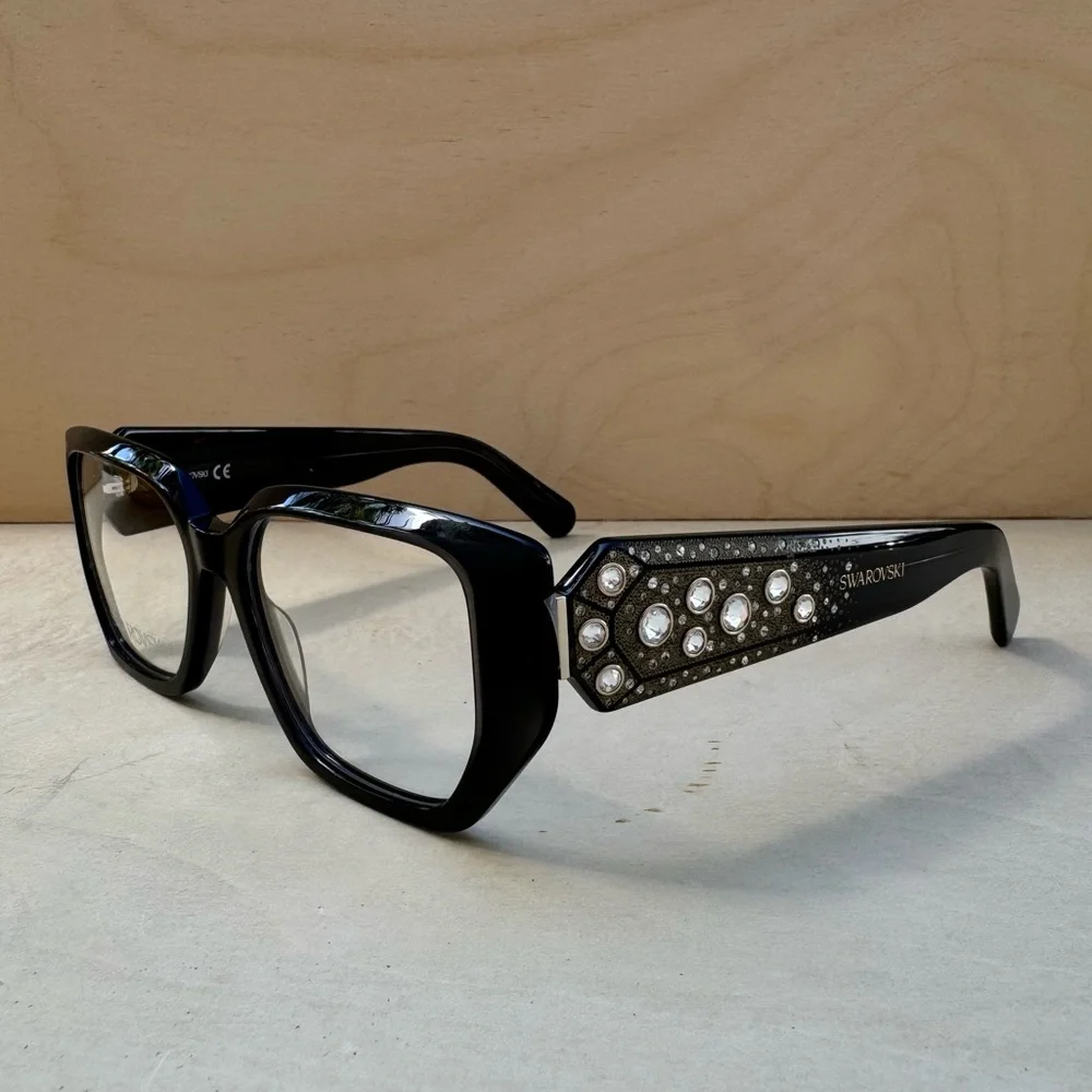 NEW Swarovski Black Crystal-Embellished Glasses - Picture 1 of 7